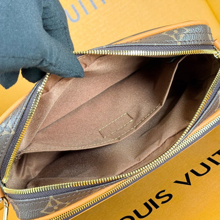 LV 25S TROCADERO MEDIUM MESSENGER BAG 25 IN BROWN MONOGRAM CANVAS GOLD HARDWARE