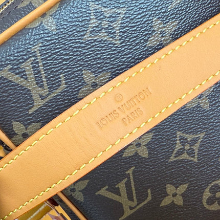 LV 25S DANUBE BAG 21 IN DARK BROWN MONOGRAM ARCHIVE GOLD HARDWARE