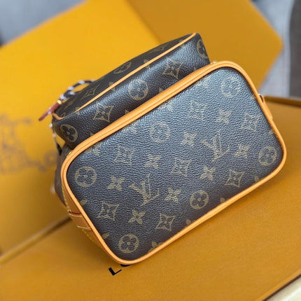 LV 25S NOÉ CARGO 24 IN BROWN MONOGRAM CANVAS GOLD HARDWARE