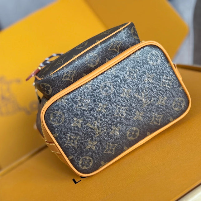 LV 25S NOÉ CARGO 24 IN BROWN MONOGRAM CANVAS GOLD HARDWARE