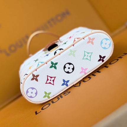 LV 25S VANITY POUCH 19 IN MULTICOLOR MONOGRAM CANVAS GOLD HARDWARE