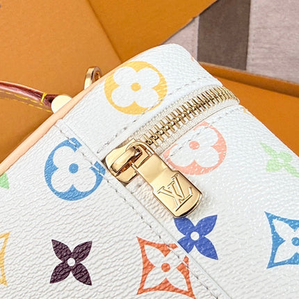 LV 25S VANITY POUCH 19 IN MULTICOLOR MONOGRAM CANVAS GOLD HARDWARE