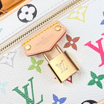 LV 25S VANITY POUCH 19 IN MULTICOLOR MONOGRAM CANVAS GOLD HARDWARE