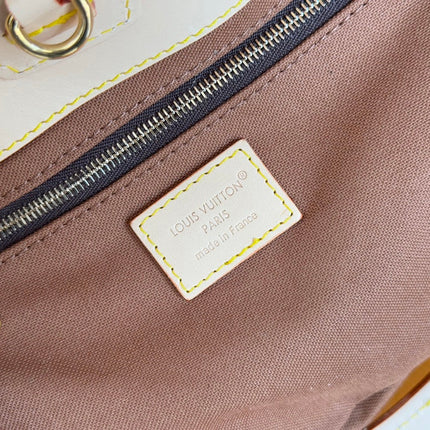 LV 25S RIVAGE BB 18 IN BROWN MONOGRAM CANVAS AND CALFSKIN GOLD HARDWARE