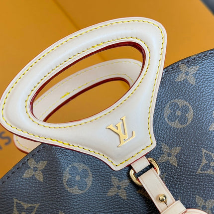 LV 25S RIVAGE BB 18 IN BROWN MONOGRAM CANVAS AND CALFSKIN GOLD HARDWARE