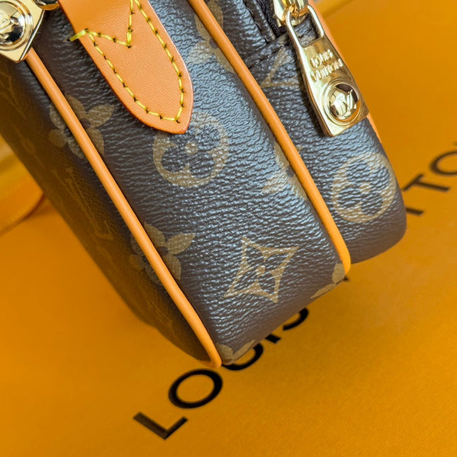 LV 25S AMAZONE BAG 20 IN DARK BROWN MONOGRAM CALFSKIN GOLD HARDWARE