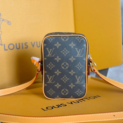 LV 25S AMAZONE BAG 20 IN DARK BROWN MONOGRAM CALFSKIN GOLD HARDWARE