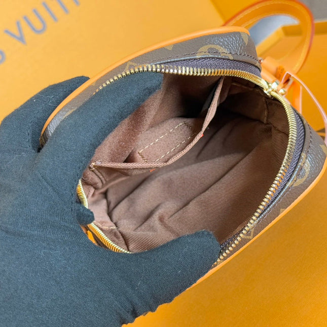 LV 25S AMAZONE BAG 20 IN DARK BROWN MONOGRAM CALFSKIN GOLD HARDWARE