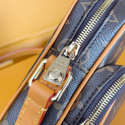 LV 25S AMAZONE BAG 20 IN DARK BROWN MONOGRAM CALFSKIN GOLD HARDWARE