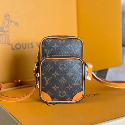 LV 25S AMAZONE BAG 20 IN DARK BROWN MONOGRAM CALFSKIN GOLD HARDWARE