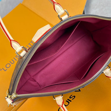 LV 25S BOÉTIE TOTE 25 IN BROWN MONOGRAM COATED CANVAS AND CALFSKIN GOLD HARDWARE