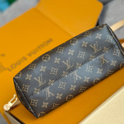 LV 25S BOÉTIE TOTE 25 IN BROWN MONOGRAM COATED CANVAS AND CALFSKIN GOLD HARDWARE