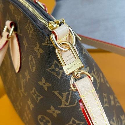 LV 25S BOÉTIE TOTE 25 IN BROWN MONOGRAM COATED CANVAS AND CALFSKIN GOLD HARDWARE
