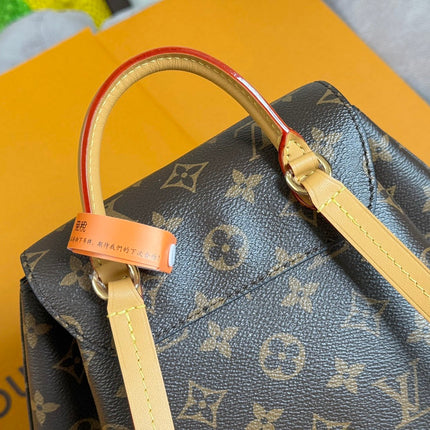 LV 25S MONTSOURIS 33 IN BROWN MONOGRAM CANVAS LEATHER TRIM GOLD HARDWARE