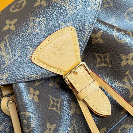 LV 25S MONTSOURIS 33 IN BROWN MONOGRAM CANVAS LEATHER TRIM GOLD HARDWARE
