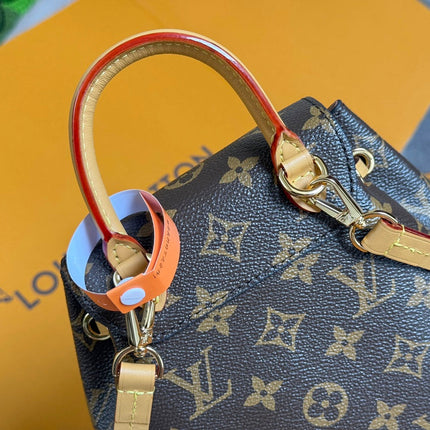 LV 25S MONTSOURIS MINI 20 IN BROWN MONOGRAM CANVAS LEATHER TRIM GOLD HARDWARE