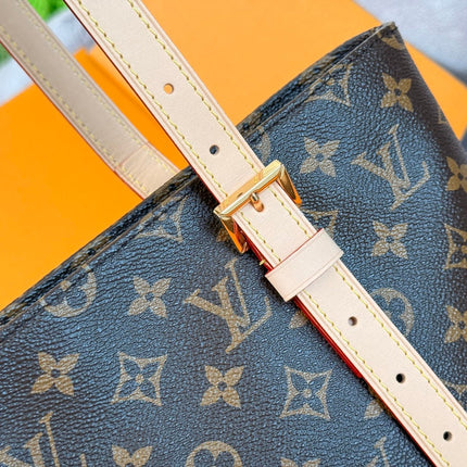 LV 25S PIANO BAG 27 IN BROWN MONOGRAM CANVAS AND CALFSKIN GOLD HARDWARE