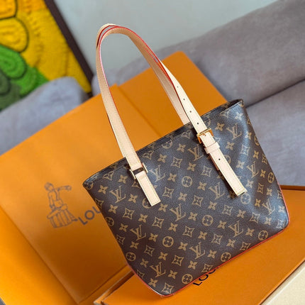 LV 25S PIANO BAG 27 IN BROWN MONOGRAM CANVAS AND CALFSKIN GOLD HARDWARE
