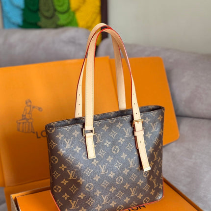 LV 25S PIANO BAG 27 IN BROWN MONOGRAM CANVAS AND CALFSKIN GOLD HARDWARE