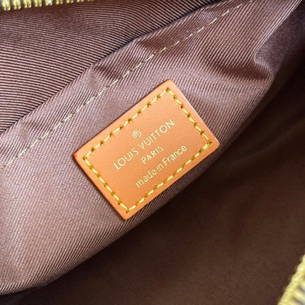 LV 25S KEEPALL CARGO 25 IN BROWN MONOGRAM CANVAS AND CALFSKIN GOLD HARDWARE