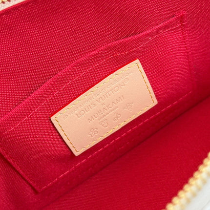 LV 25S ALMA BB 23 IN WHITE CANVAS MONOGRAM CHERRY PRINT GOLD HARDWARE