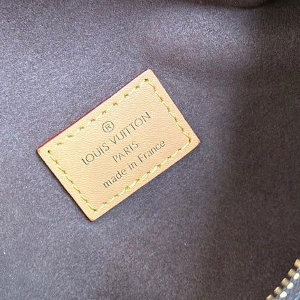 LV 25S SIDE TRUNK 24 IN BROWN MONOGRAM CANVAS LEATHER TRIM GOLD HARDWARE