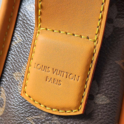 LV 25S SATCHEL BAG 35 IN BROWN CANVAS MONOGRAM GOLD HARDWARE