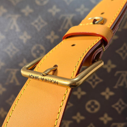 LV 25S SATCHEL BAG 35 IN BROWN CANVAS MONOGRAM GOLD HARDWARE