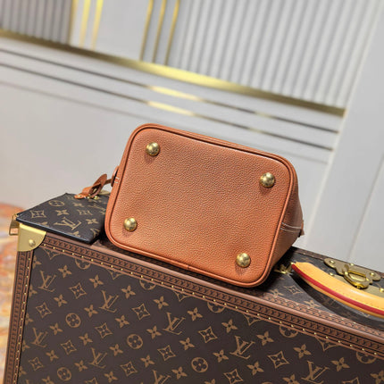 LV 25S LOW KEY ALL IN BB 18 IN BURNT SIENNA CALFSKIN GOLD HARDWARE