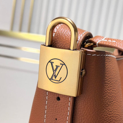 LV 25S LOW KEY ALL IN BB 18 IN BURNT SIENNA CALFSKIN GOLD HARDWARE
