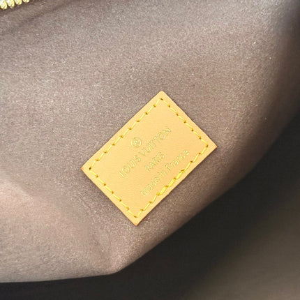 LV 25S SIDE TRUNK 30 IN BROWN MONOGRAM CANVAS LEATHER TRIM GOLD HARDWARE