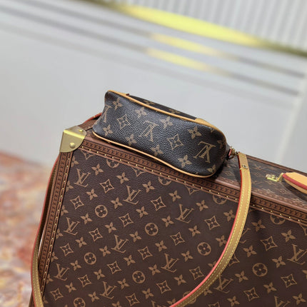 LV 25S BOULOGNE 20 IN DARK BROWN MONOGRAM CANVAS GOLD HARDWARE