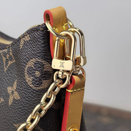 LV 25S BOULOGNE 20 IN DARK BROWN MONOGRAM CANVAS GOLD HARDWARE