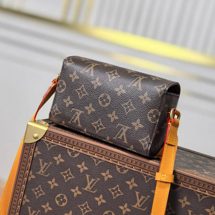 LV 25S MINI STEAMER 18 IN DARK BROWN CANVAS MONOGRAM GOLD HARDWARE