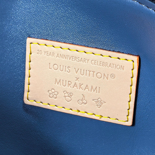 LV 25S COUSSIN BAG 26 IN DARK BLUE DENIM MONOGRAM CHERRY GOLD HARDWARE