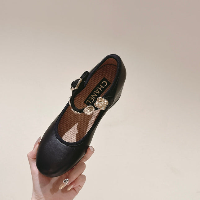 CC HIGH MARY JANE BLACK LAMBSKIN
