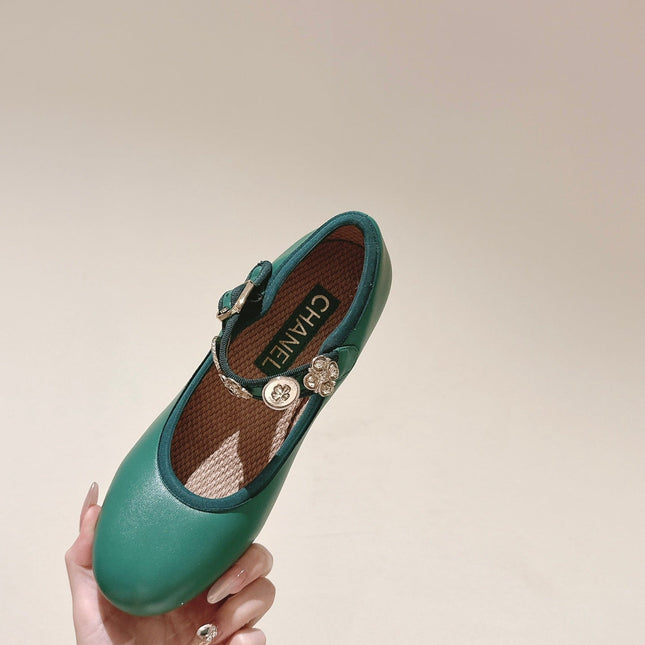 CC HIGH MARY JANE SEA GREEN LAMBSKIN