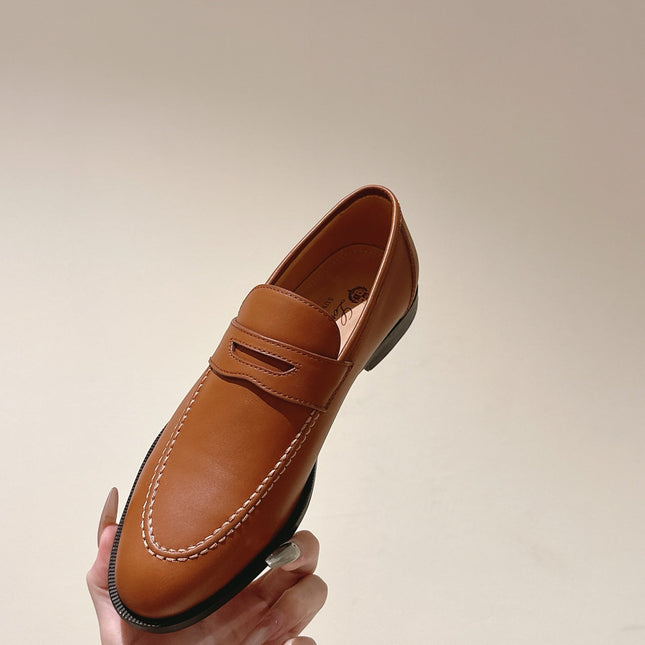 LP LOAFERS 25S IN BURNT ORANGE LAMBSKIN
