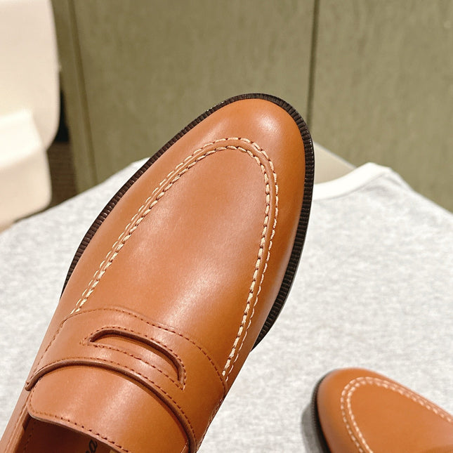 LP LOAFERS 25S IN BURNT ORANGE LAMBSKIN