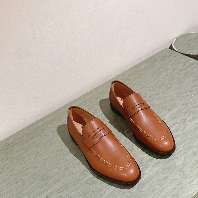 LP LOAFERS 25S IN BURNT ORANGE LAMBSKIN