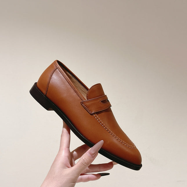 LP LOAFERS 25S IN BURNT ORANGE LAMBSKIN