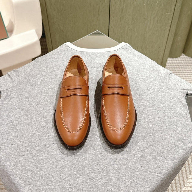 LP LOAFERS 25S IN BURNT ORANGE LAMBSKIN