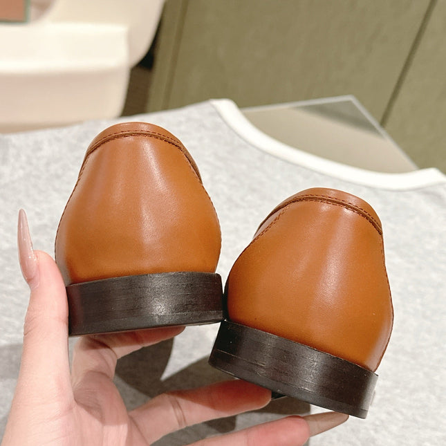 LP LOAFERS 25S IN BURNT ORANGE LAMBSKIN