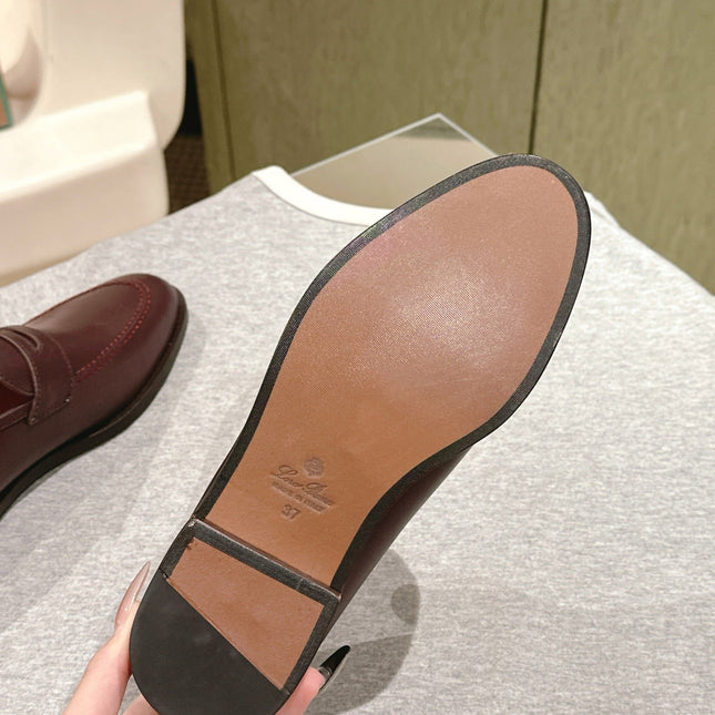 LP LOAFERS 25S IN BURGUNDY BROWN LAMBSKIN