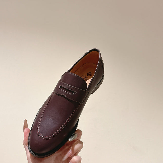 LP LOAFERS 25S IN BURGUNDY BROWN LAMBSKIN