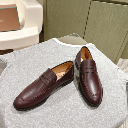LP LOAFERS 25S IN BURGUNDY BROWN LAMBSKIN