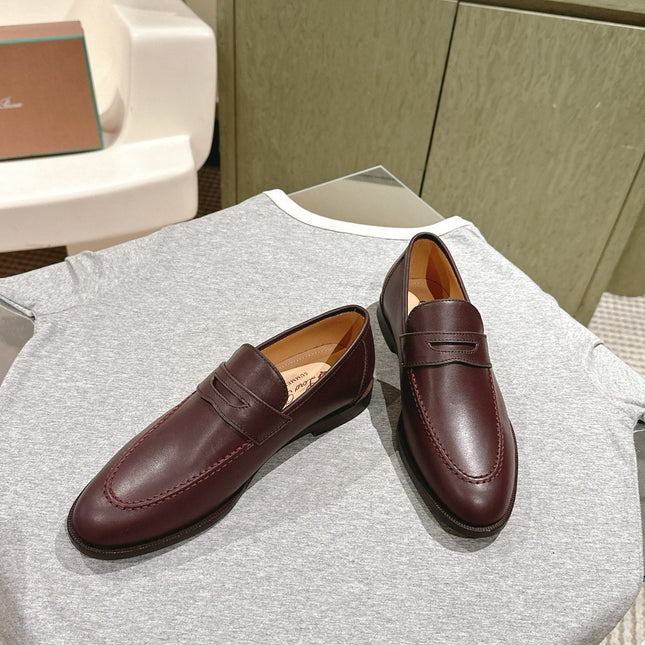 LP LOAFERS 25S IN BURGUNDY BROWN LAMBSKIN