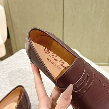 LP LOAFERS 25S IN BURGUNDY BROWN LAMBSKIN