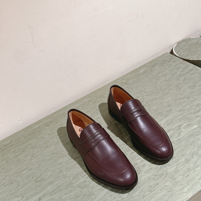 LP LOAFERS 25S IN BURGUNDY BROWN LAMBSKIN