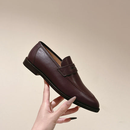 LP LOAFERS 25S IN BURGUNDY BROWN LAMBSKIN
